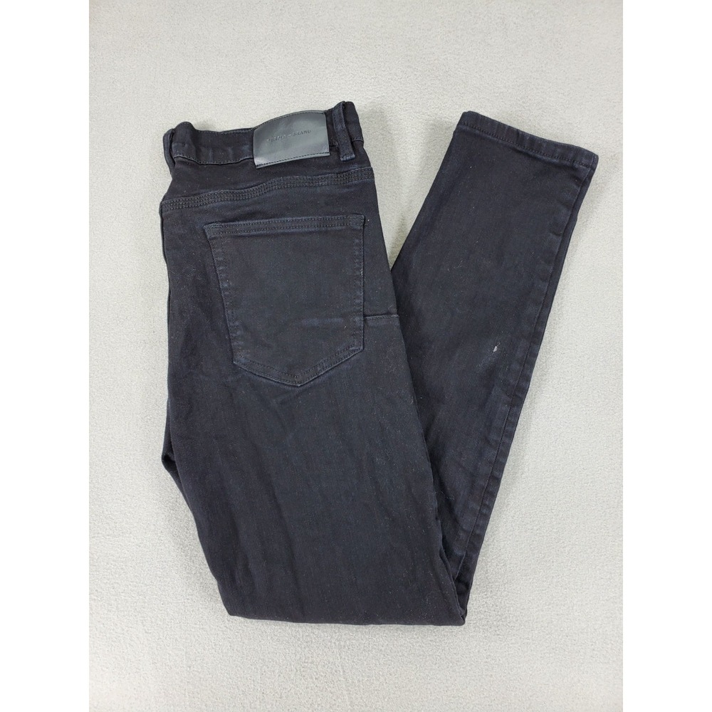 Purple Brand Jeans Mens 33x29 Black P001 Slim Fit Dark Denim‎ Pants